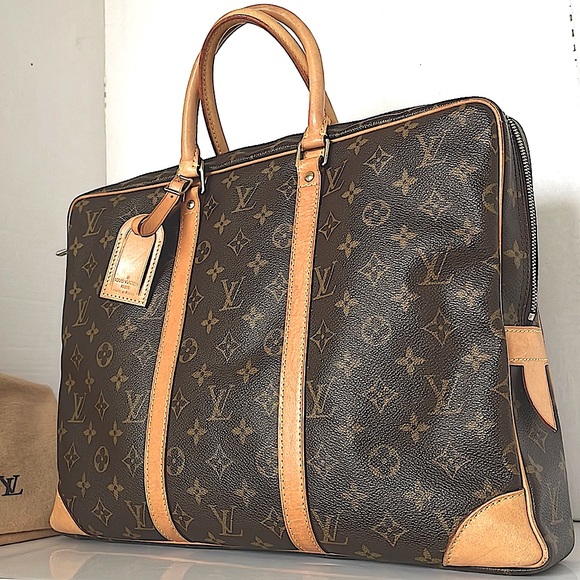 Louis Vuitton Handbags - Unisex Louis Vuitton Brown Monogram Canvas Briefcase/Voyage .